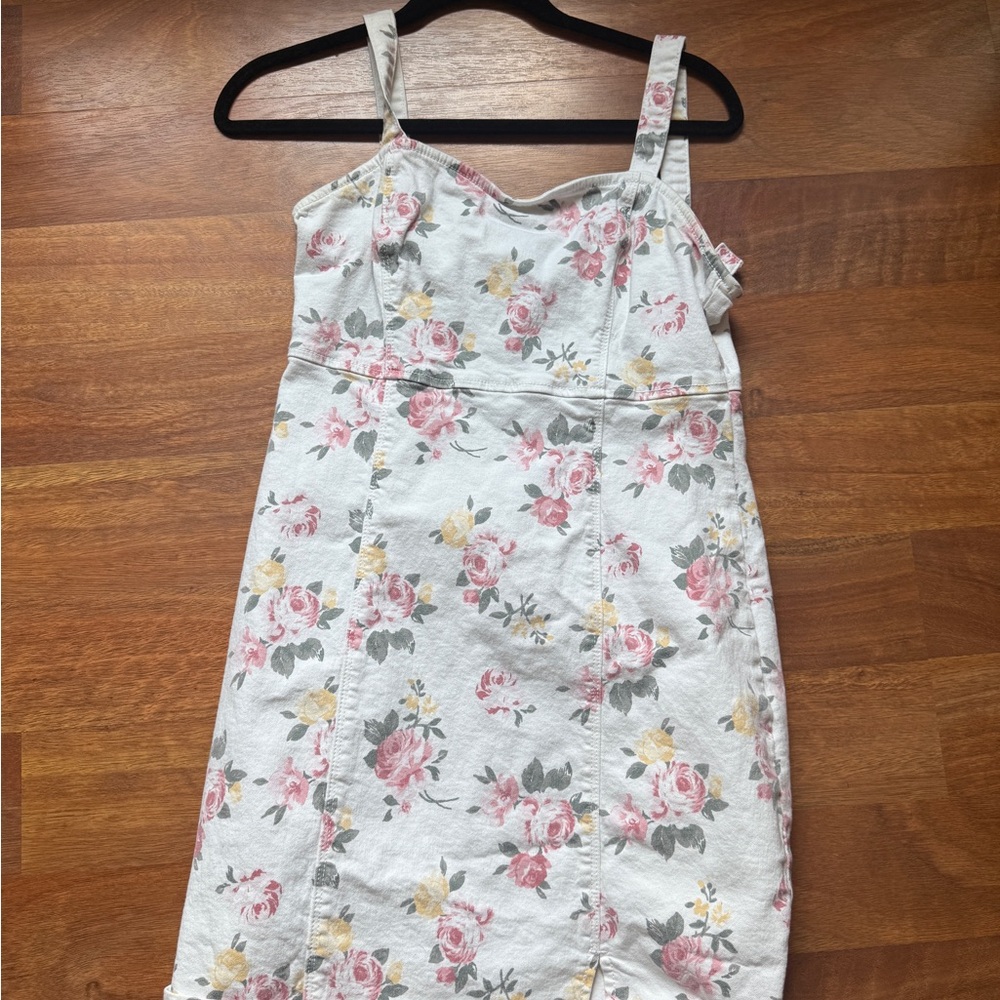 Hollister Floral Kids Casual Dress - Pink and Gray